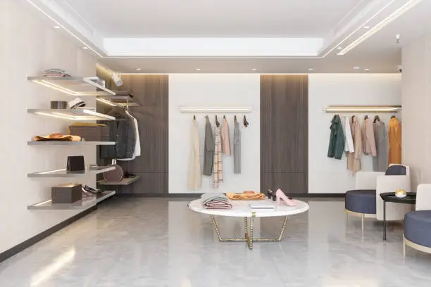 Retail store with warm white walls and polished finishes by a painter in Corvallis, OR