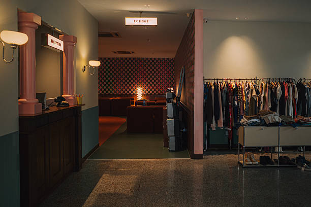 Retail store with deep green walls and warm brown accents by a painter in Corvallis, OR